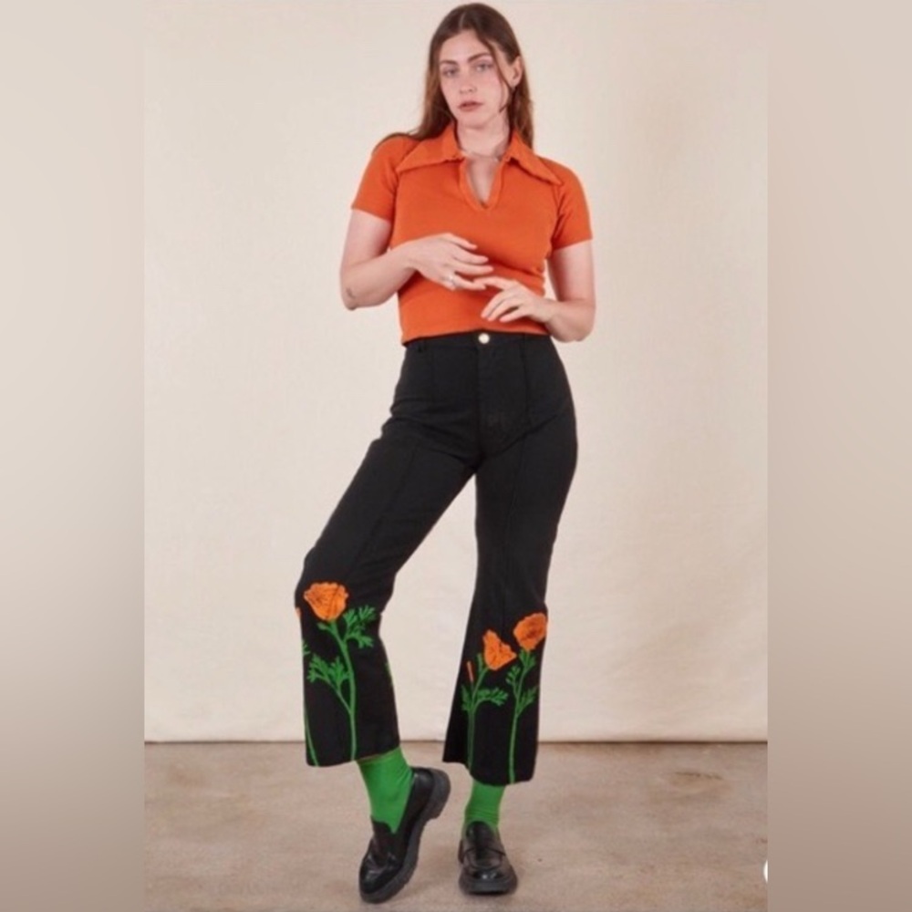 Big Bud Press California Poppy western pants black XXS